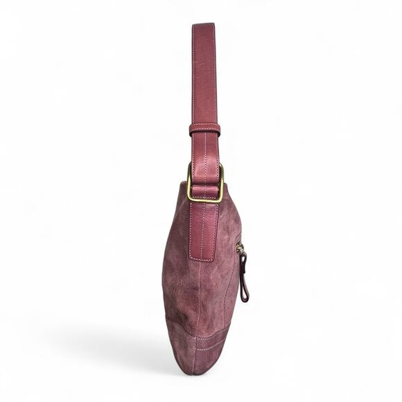 Coach Vintage Kenia Shoulder crossbody bag suede cleaning kit purple Pink - Picture 8 of 8